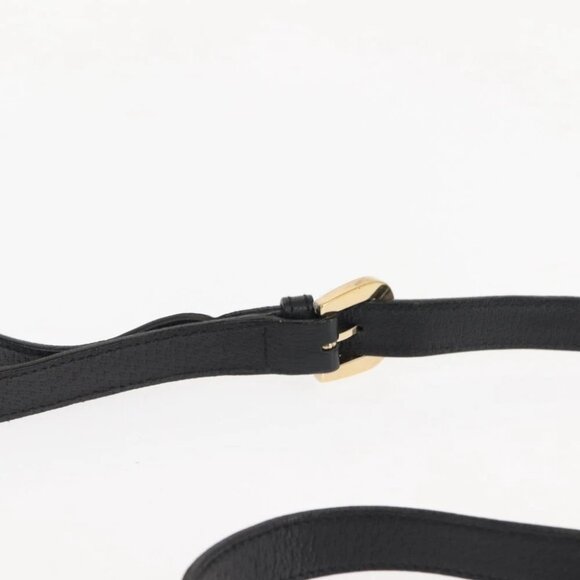 GUCCI GG Canvas Abbey Shoulder Bag Black Gold - Picture 9 of 16